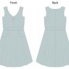 Itch to Stitch Davina Dress Line Drawings - Front and Back