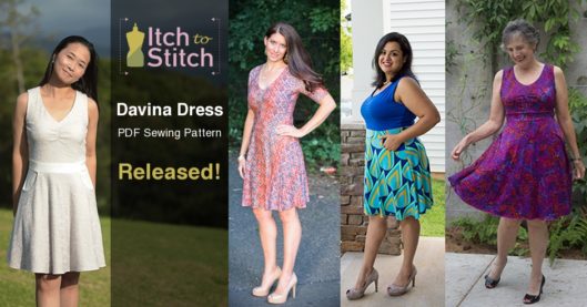 Itch to Stitch Davina Dress PDF Sewing Pattern Release Featured Post