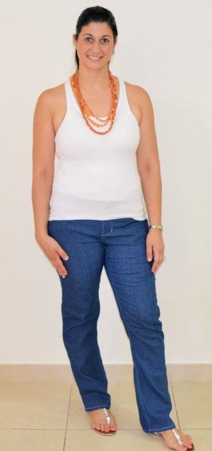 Liana Stretch Jeans Straight Legs by Angie