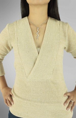 Irena Knit Top PDF Sewing Pattern Front Close Up