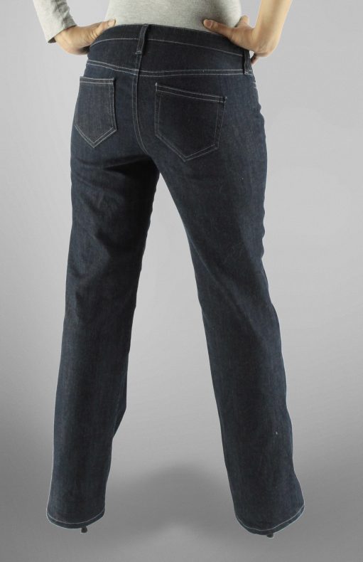Liana Stretch Jeans PDF Sewing Pattern Straight Leg Option Back View