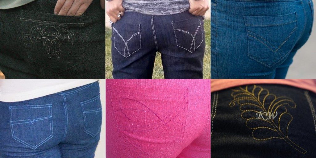 Liana Stretch Jeans Sewalong Day 6 Back Pocket designs