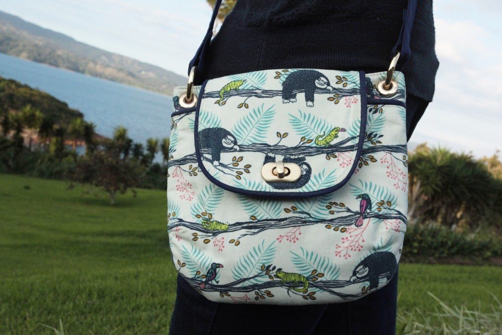 Gatherer Crossbody Bag by Noodle Head in Cotton + Steel Honeymoon Lazy Day Fabric