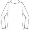 Itch to Stitch Hepburn Turtleneck Line Drawing Front
