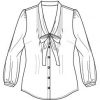 Itch to Stitch Zamora Blouse Line Drawing Front