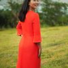 Itch to Stitch Sirena Dress PDF Sewing Pattern Sleeve Flounce Option - Back