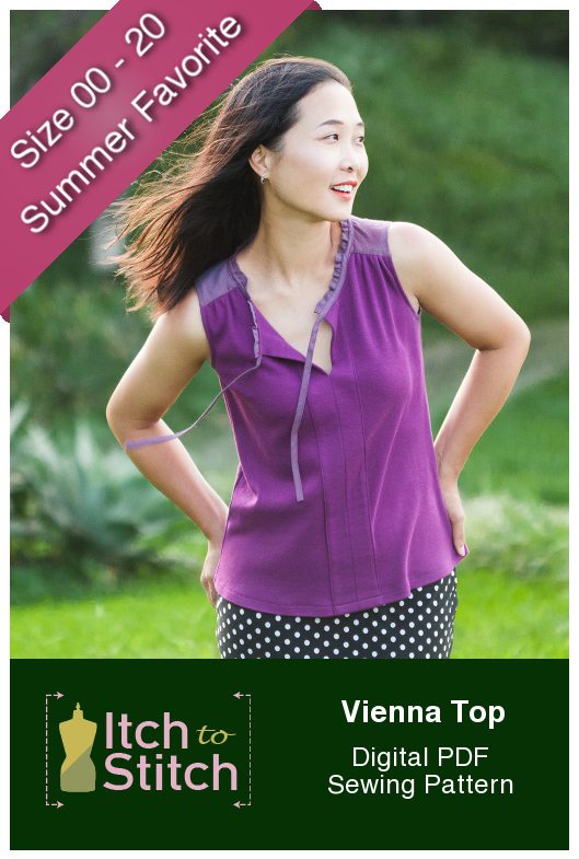 Itch to Stitch Vienna Tank PDF Sewing Pattern Product Photo