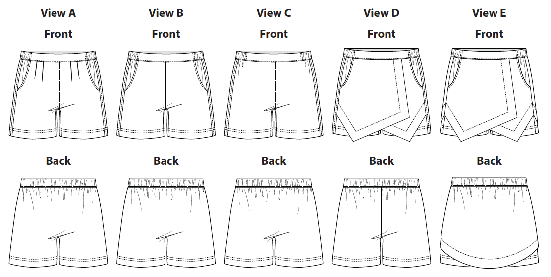 sewing shorts with elastic waist