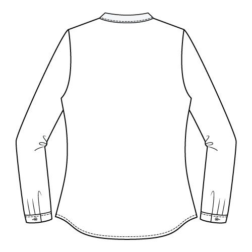 Bonn Shirt & Dress PDF Sewing Pattern - Shirt Length Back