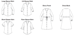 Bonn Shirt & Dress Digital Sewing Pattern (PDF) | Itch to Stitch