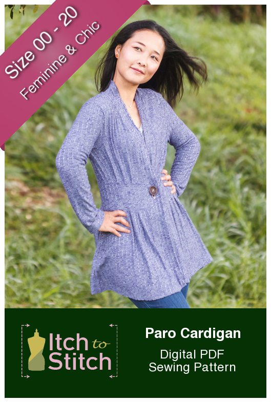 Itch to Stitch Paro Cardigan PDF Sewing Pattern