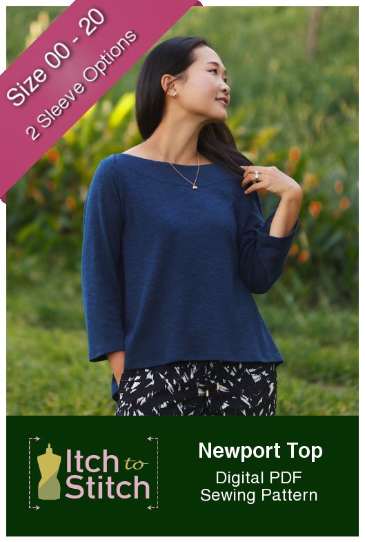 Itch to Stitch Newport Top PDF Sewing Pattern