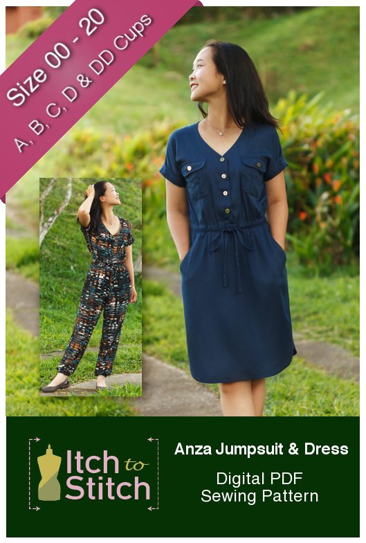 Itch to Stitch Anza Jumpsuit & Dress Sewing Pattern