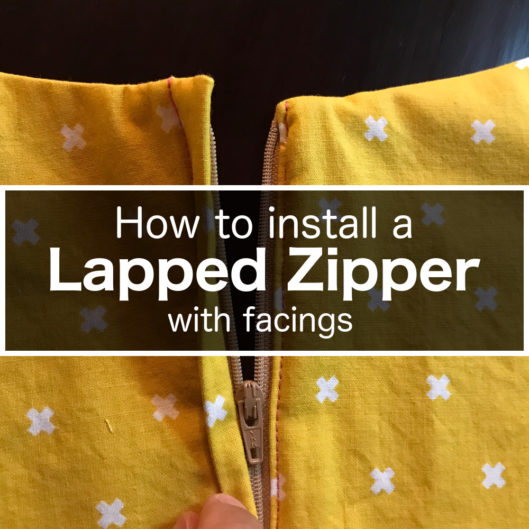 How to install a Lapped zipper with facings