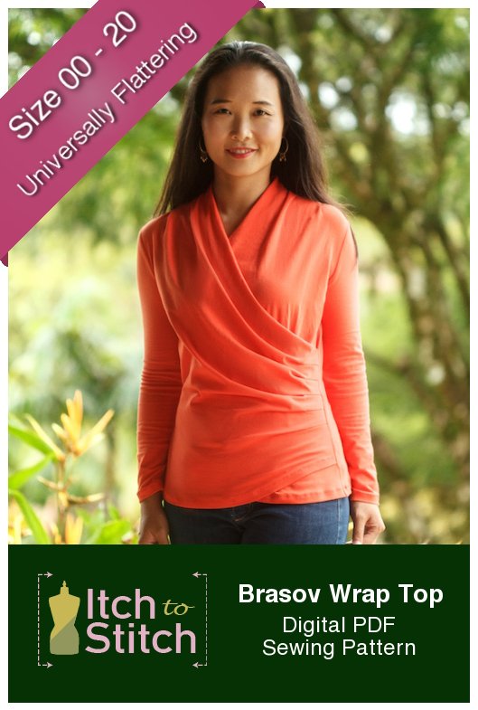 Itch to Stitch Brasov Wrap Top PDF Sewing Pattern