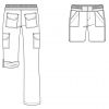 Itch to Stitch Sequoia Cargos and Shorts Line Drawing