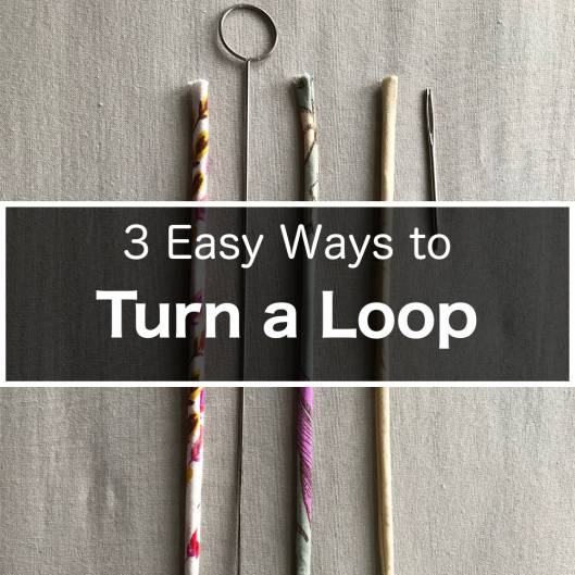 How to turn loops - spaghetti straps, button loops, waist ties, shoe laces