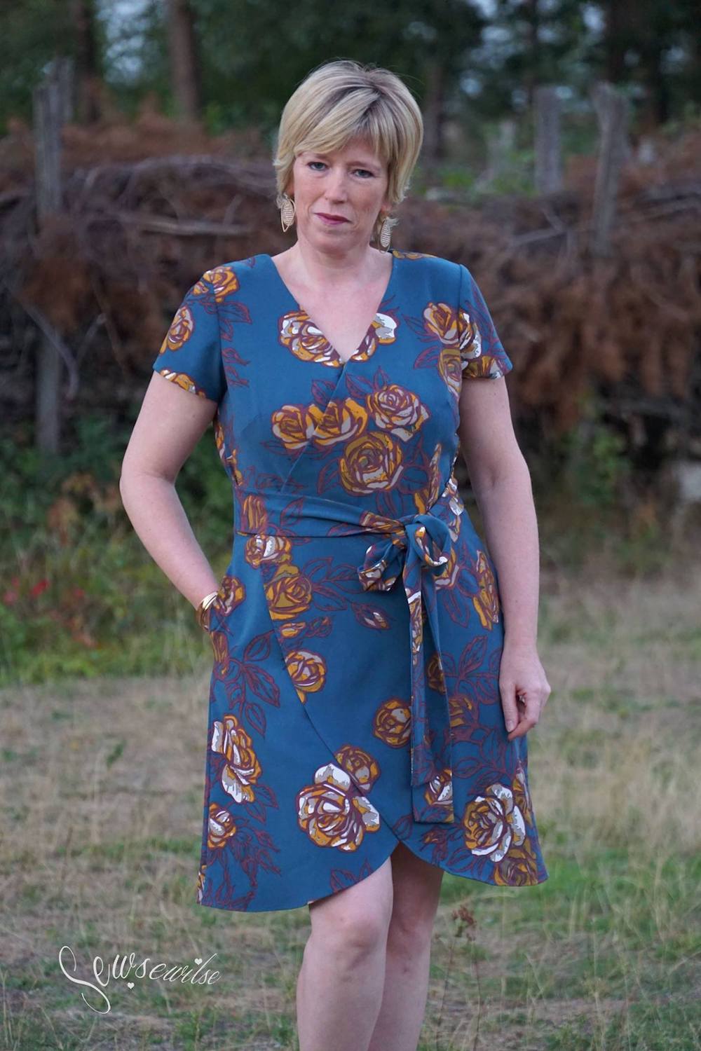 New Sewing Pattern: Petaluma Faux Wrap Dress | Itch to Stitch