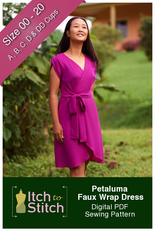 New Sewing Pattern: Petaluma Faux Wrap Dress | Itch to Stitch