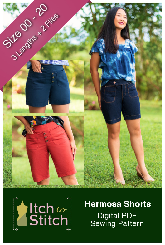 Itch to Stitch Hermosa Shorts PDF Sewing Pattern