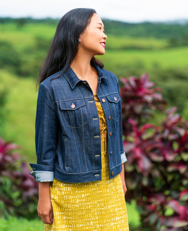 Women's Drapey Cropped Denim Jacket | Women's Coats & Jackets |  Abercrombie.com