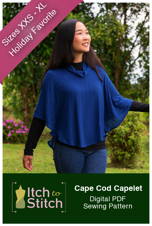 Itch to stitch Cape Cod Capelet PDF Sewing Pattern