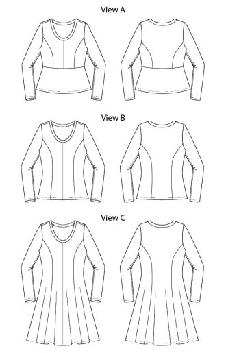 Tallinn Top & Dress Digital Sewing Pattern (PDF) | Itch to Stitch