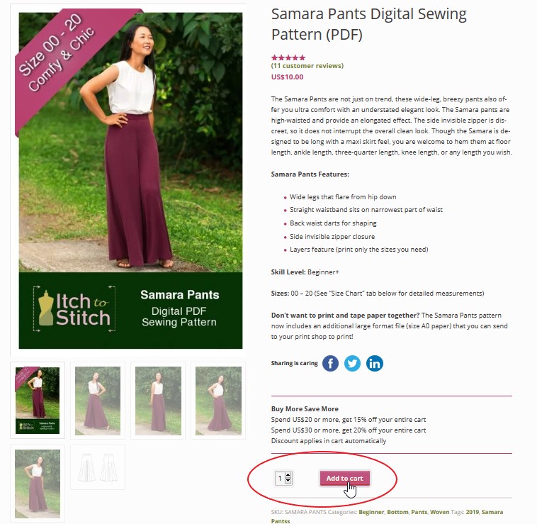 How to buy, download & assemble PDF patterns