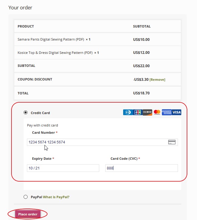 How to buy, download & assemble PDF patterns—Pay by credit card