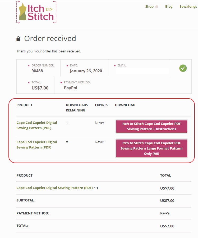How to buy, download & assemble PDF patterns—Pay by PayPal