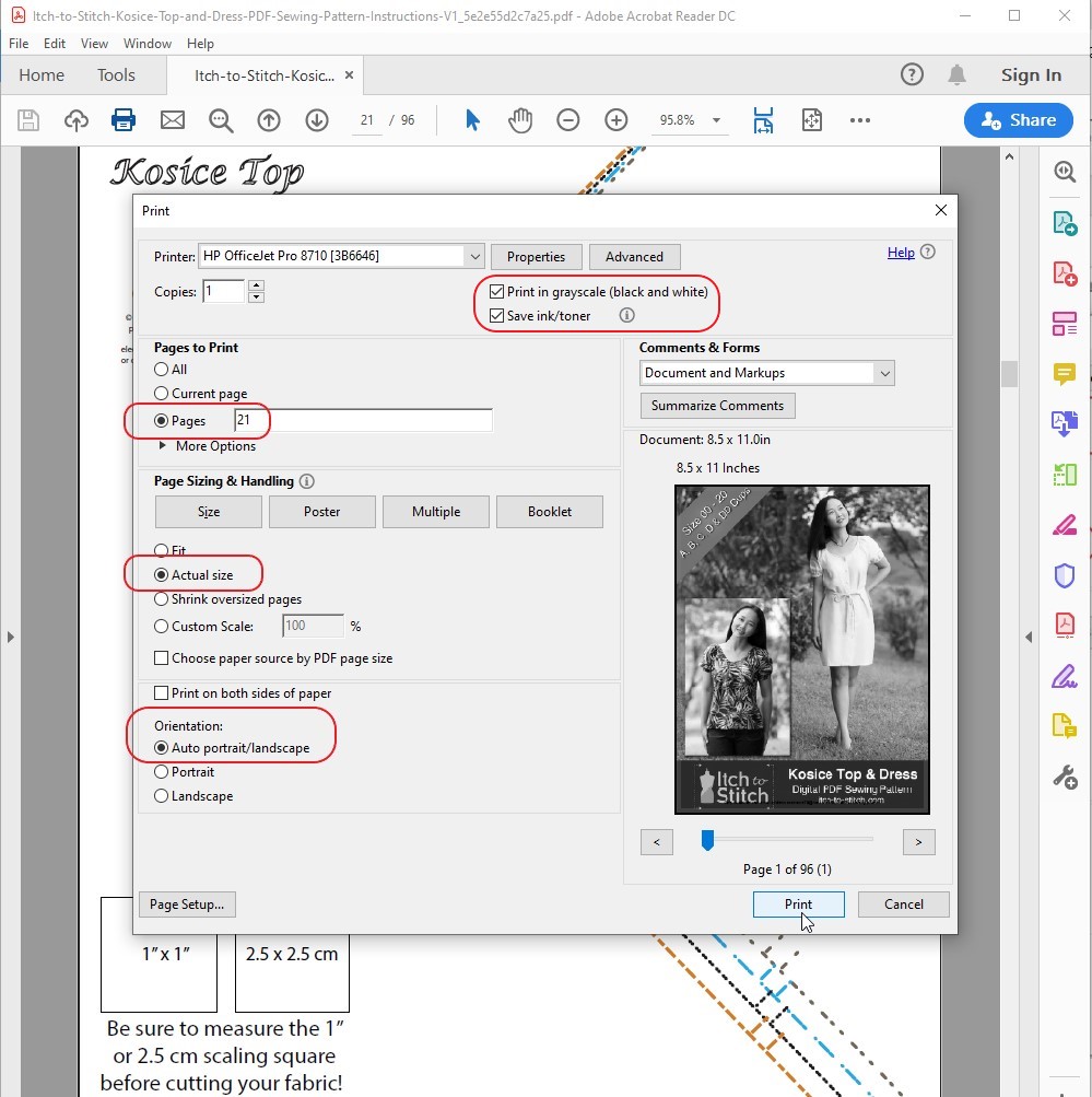 How to buy, download & assemble PDF patterns—print at home