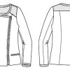 Itch to Stitch Cerro Alto Jacket Sewing Pattern Line Drawings