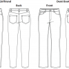 Itch to Stitch Eddystone Jeans Sewing pattern line drawings