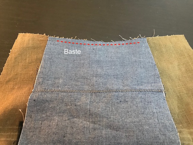 How to construct a double-welt pocket with button and button loop and a dart