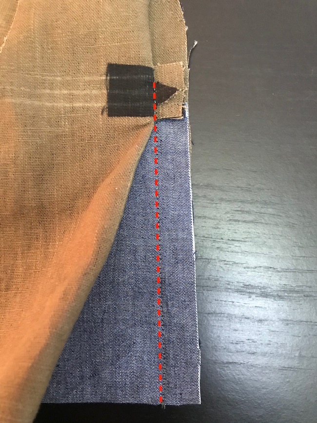 How to construct a double-welt pocket with button and button loop and a dart