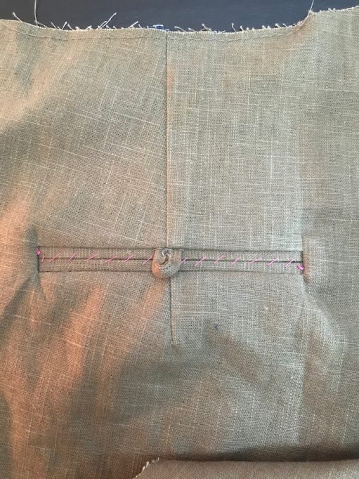 How to Double Welt Pocket with Button & Button Loop on a Dart Itch