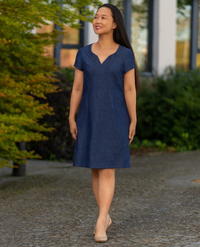 Azur shirt or dress sewing pattern paper version with free sew