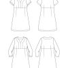Itch to Stitch Recoleta Dress PDF Sewing Pattern Line Drawings