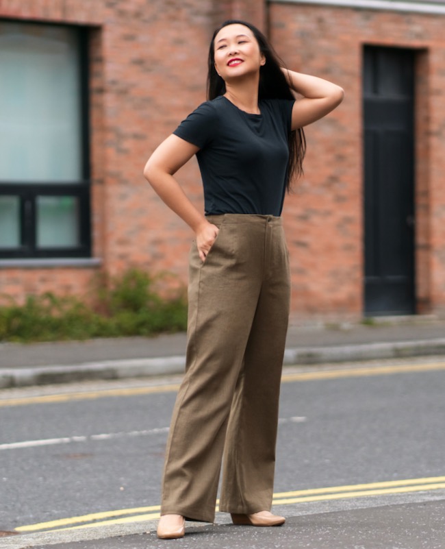 PDF Elastic Waist Pants Sewing Pattern Wide Leg Trousers Sewing