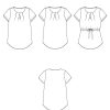 Itch to Stitch Nittany Top PDF Sewing Pattern Line Drawings