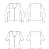 Itch to Stitch Foz Top PDF Sewing Pattern Line Drawings