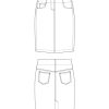 Itch to Stitch Quebec Skirt PDF Sewing Pattern Line Drawings