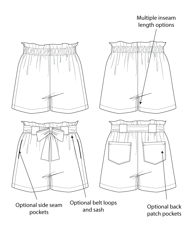 Brampton Shorts Digital Sewing Pattern (PDF) | Itch to Stitch