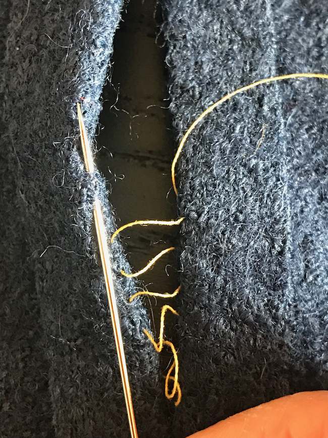 How to sew ladder stitch by hand stitch seam invisibly