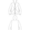 Itch to Stitch Nazare Zip-up Hoodie PDF Sewing Pattern Line Drawings