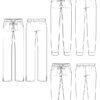 Itch to Stitch Nusle Joggers PDF Sewing Pattern Line Drawings
