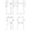 Itch to Stitch Tustin Dress PDF Sewing Pattern Line Drawings