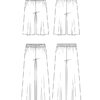 Itch to Stitch Icaria Pants PDF Sewing Pattern Line Drawings
