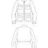 Itch to Stitch Delaware Jacket PDF Sewing Pattern Line Drawings