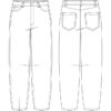 Itch to Stitch Belleville Jeans PDF Sewing Pattern Line Drawings